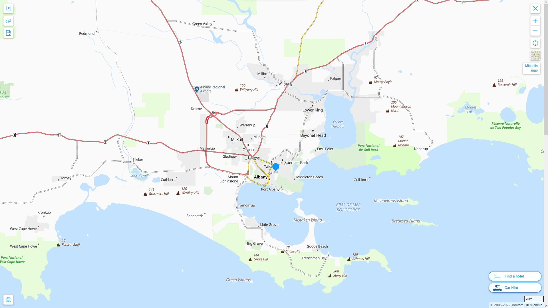 Albany Highway and Road Map